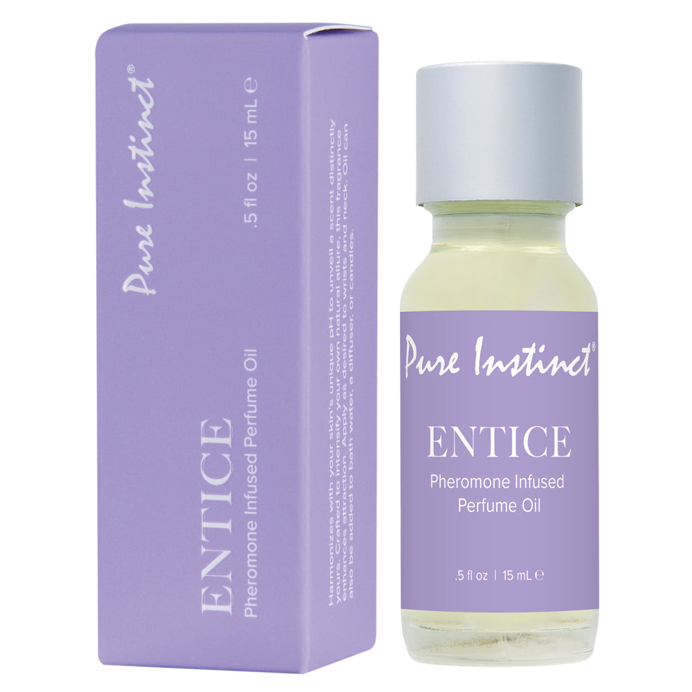 Pure Instinct Pheromone Perfume Oil Entice Dropper 0.5 oz.