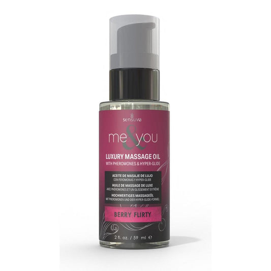 Me & You Massage Oil Berry Flirty 2 oz. Bottle